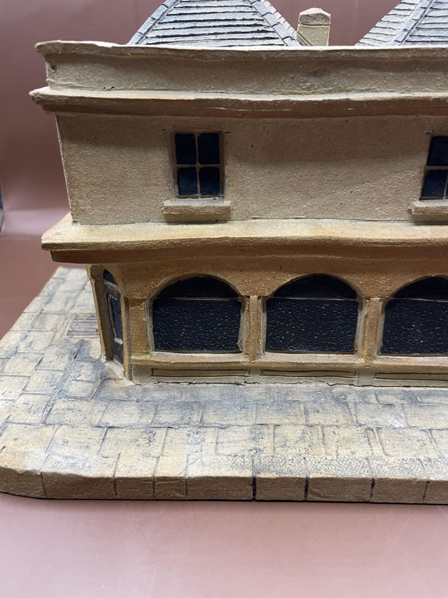 Rare & Signed Victorian Stoneware House! Large and heavy item please see photos. - Image 4 of 13