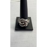 Heavy silver knot ring