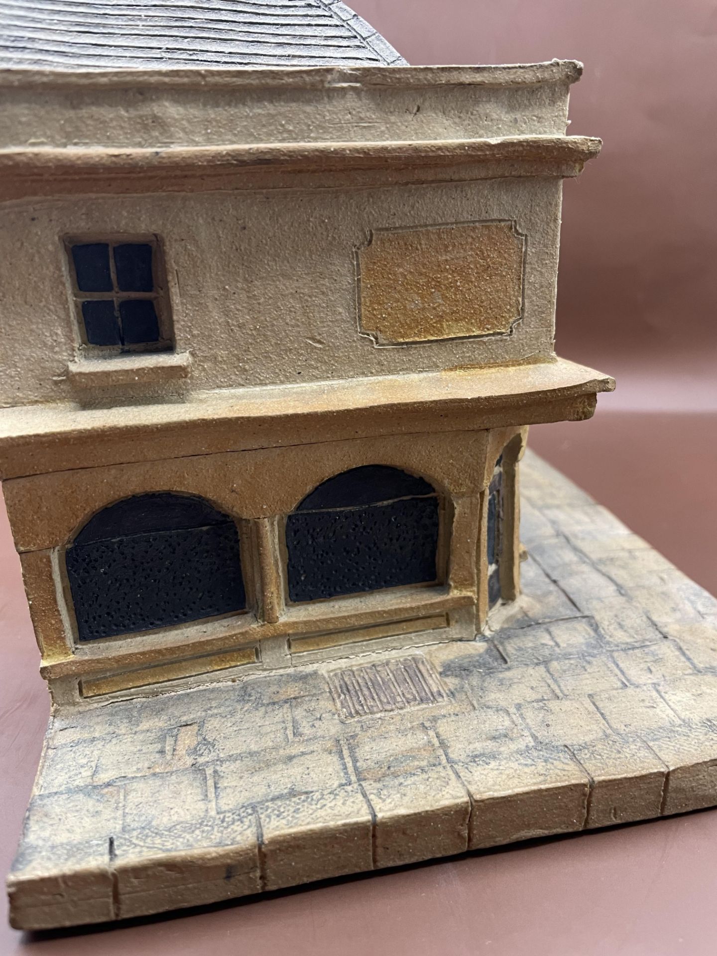 Rare & Signed Victorian Stoneware House! Large and heavy item please see photos. - Image 13 of 13