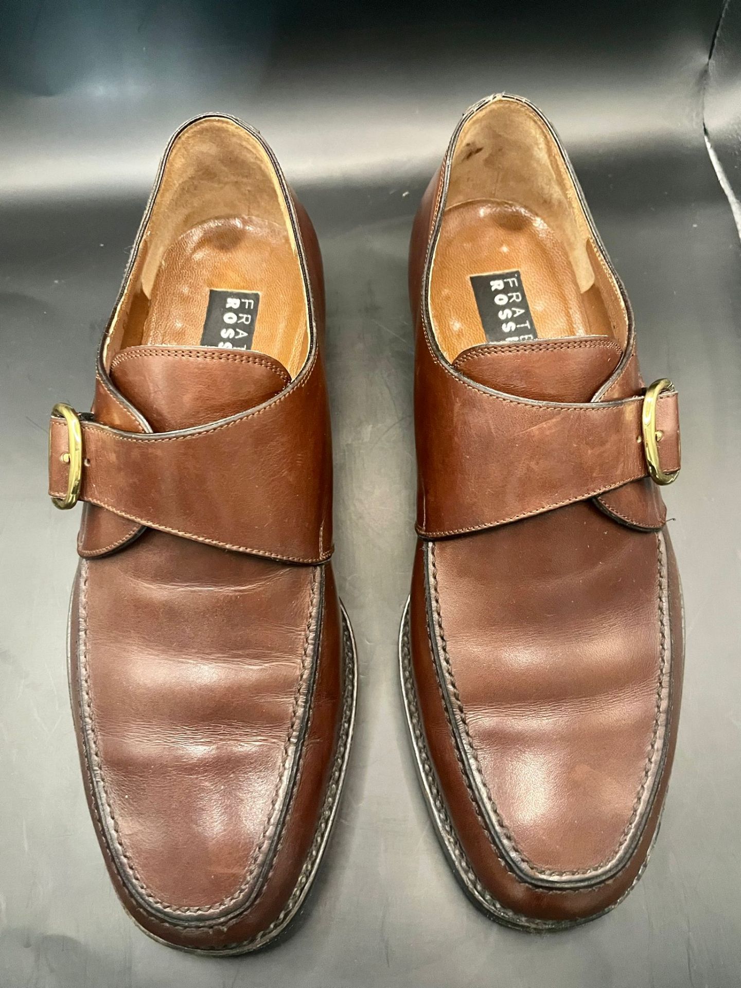 Fratelli Rossetti Monk Strap leather shoes size 7 with good soles. Good condition please see photos  - Image 11 of 14