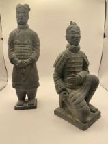 VINTAGE CHARCOAL TERRACOTTA WARRIORS