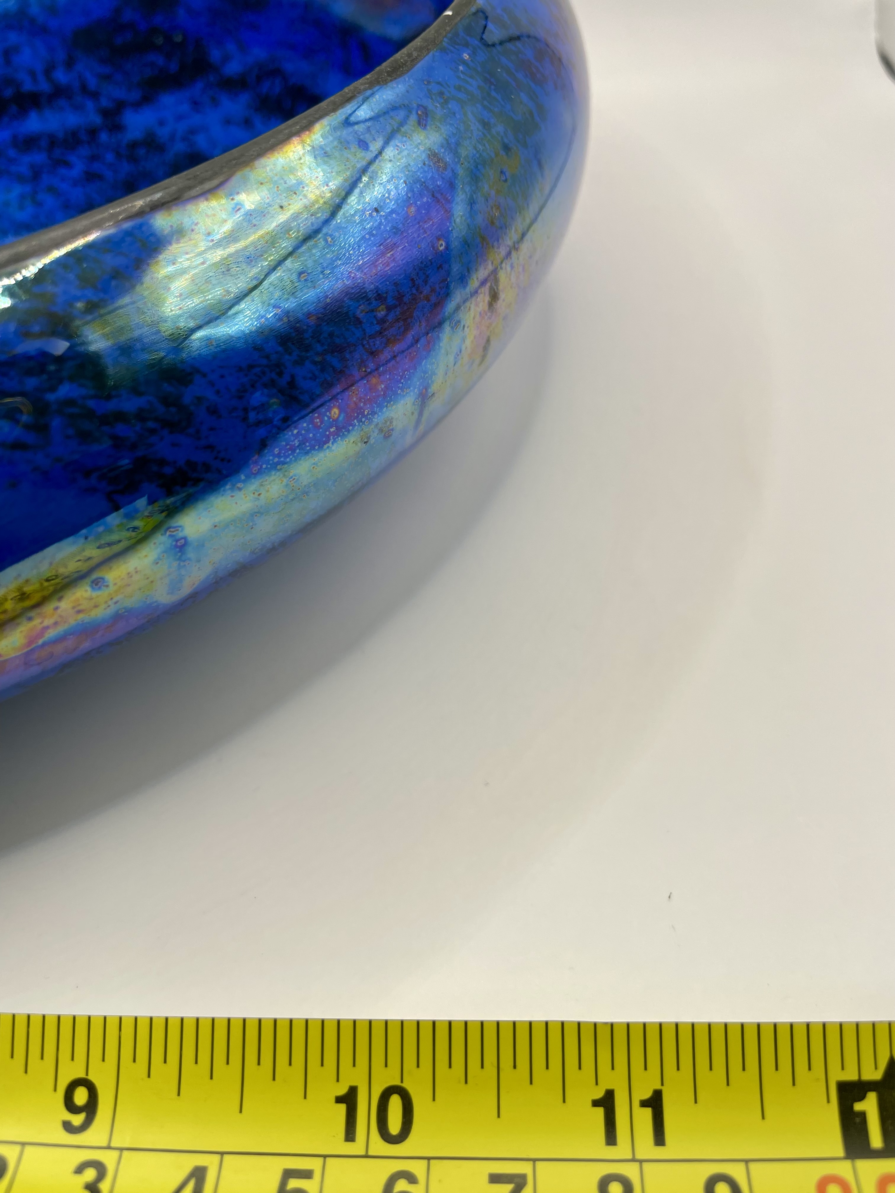 Large Burslem 1920s irridescent blue bowl stunning piece.  - Image 11 of 12