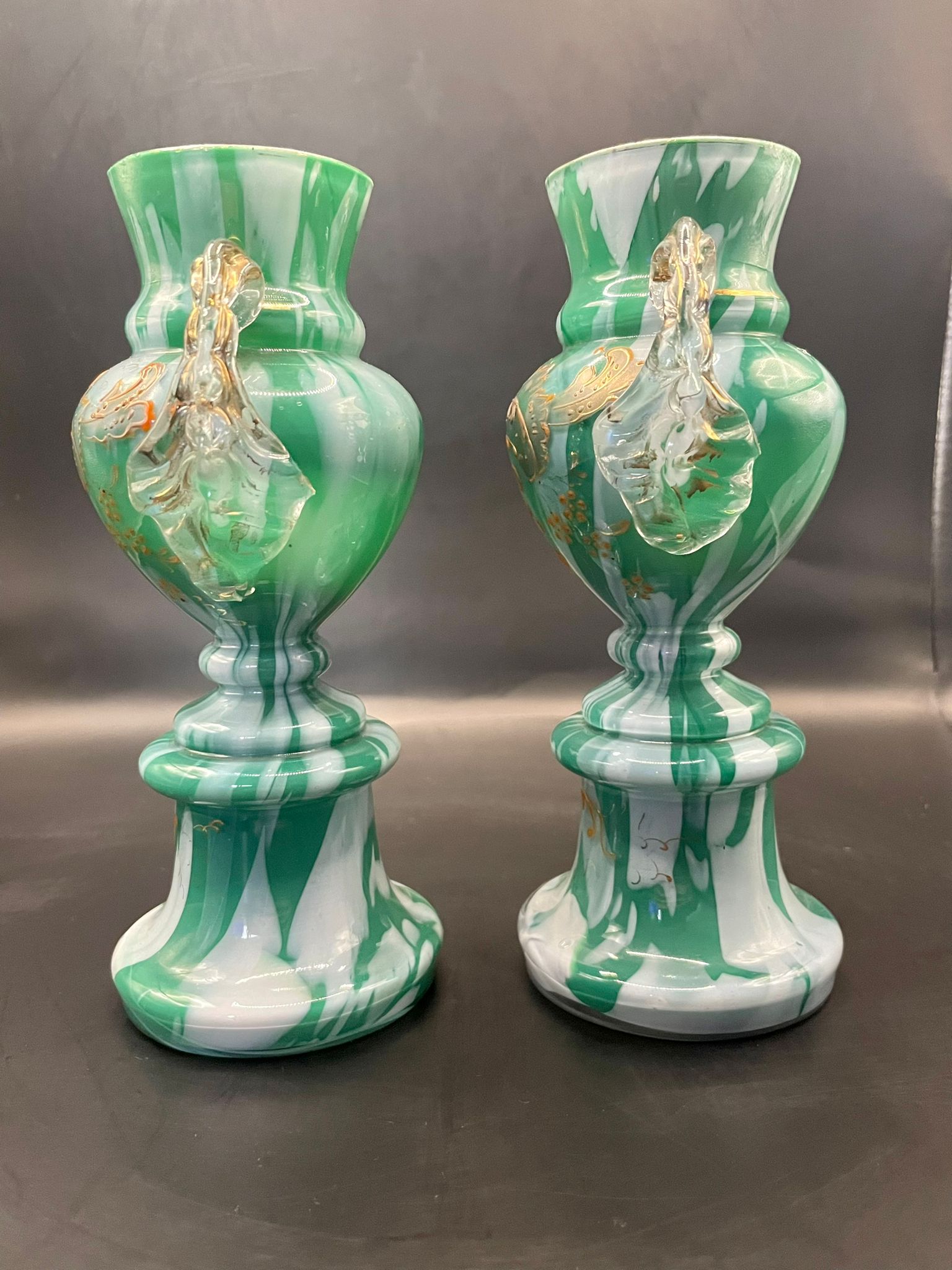 pair of antique Czech/bohemian glass vases which I believe are by franz welz, - Image 2 of 12