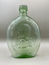 1900s American glass flask Washington.