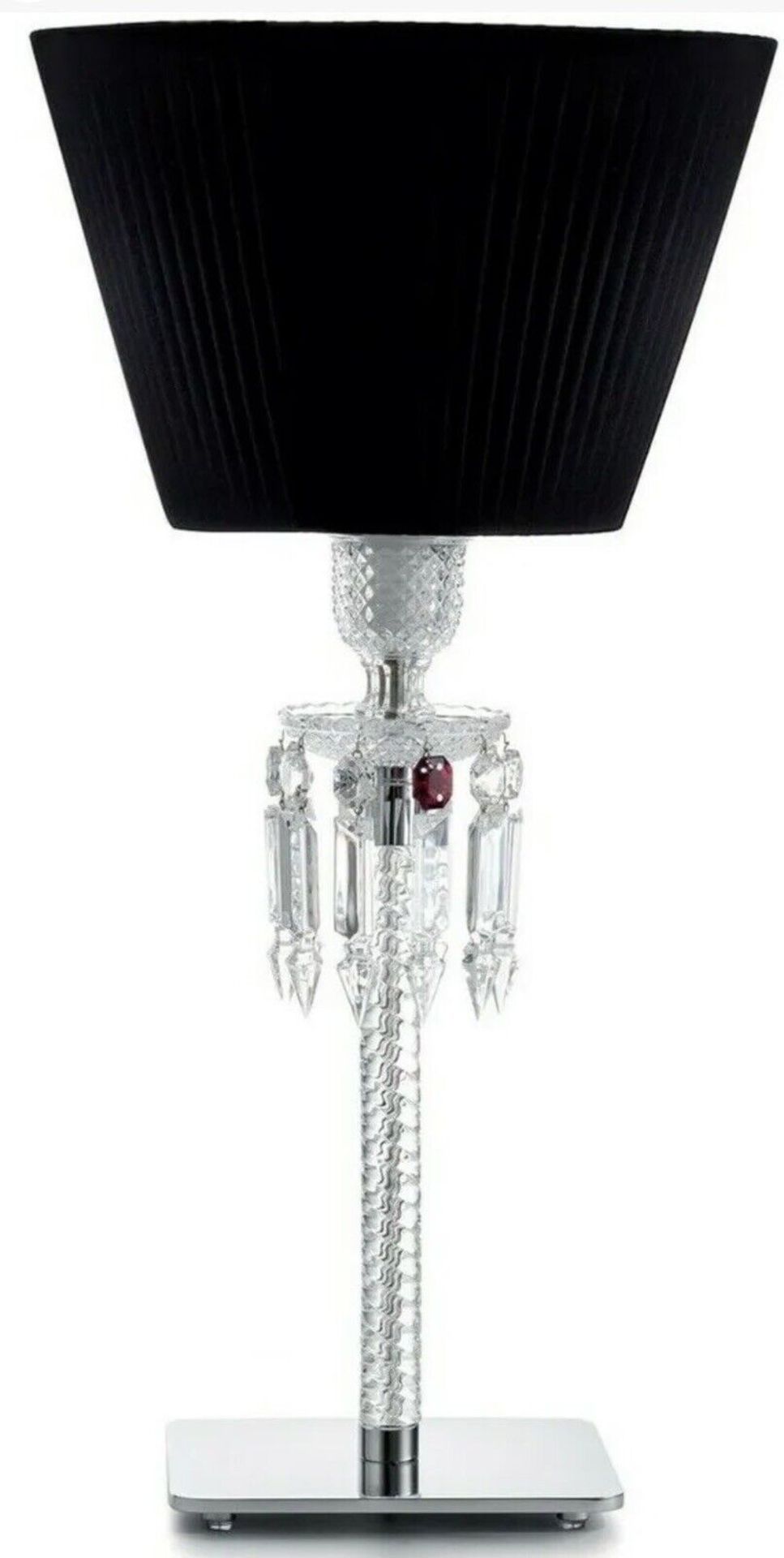 Baccarat Torch Crystal Table Lamp & Black Lampshade Arik Levy REF: 2603386 *NEW*