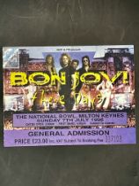 Bon Jovi ticket. Milton Keynes 1996 these days. Good condition