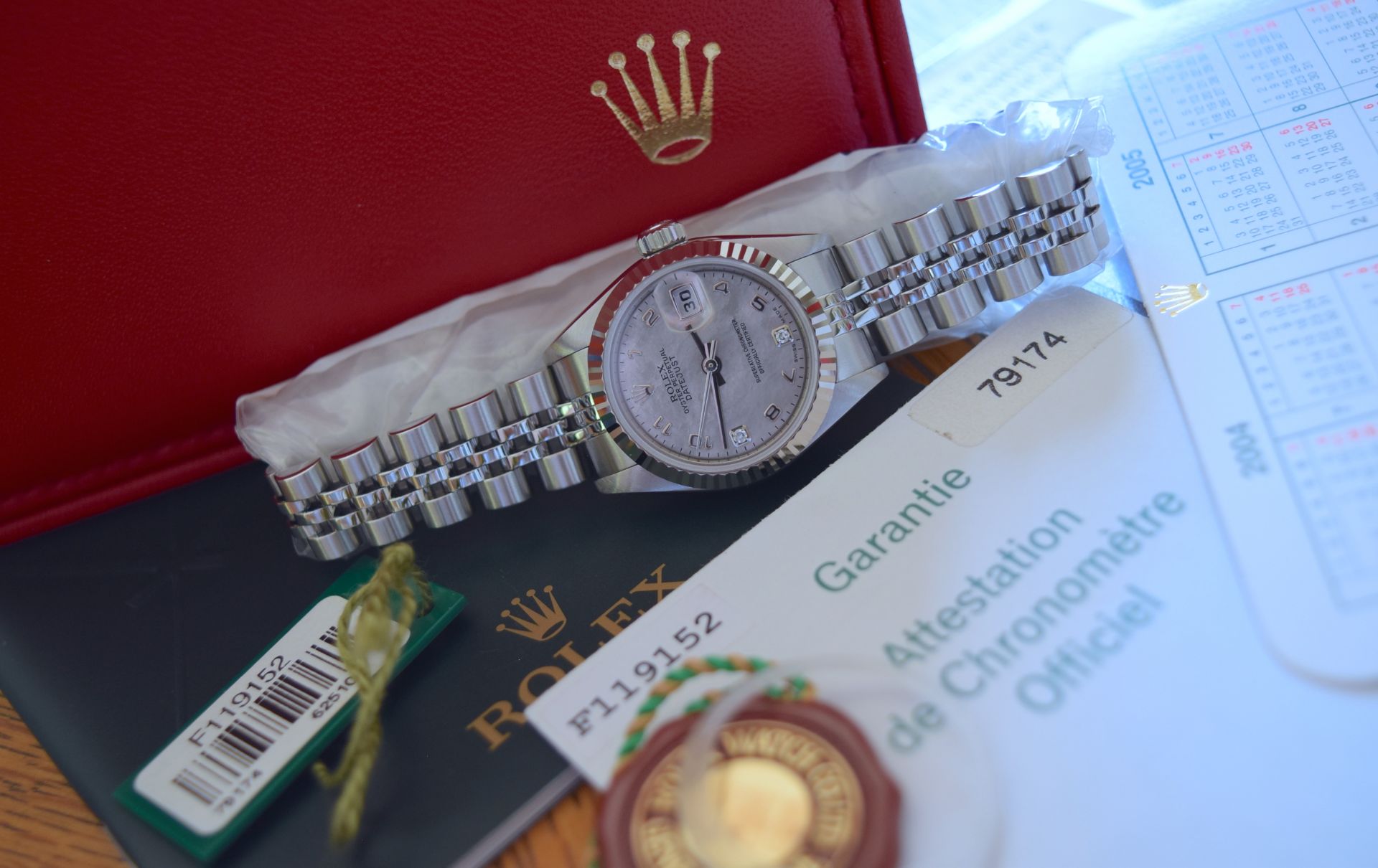 ROLEX DATEJUST REF. 79174 *FULL SET* FACTORY *RARE* GREY PEARL DIAMOND DIAL - Image 19 of 25