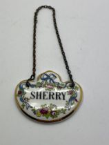 COALPORT BONE CHINA SHERRY TAG