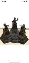 RARE HEAVY BRONZE TRIPOD PLANT STAND