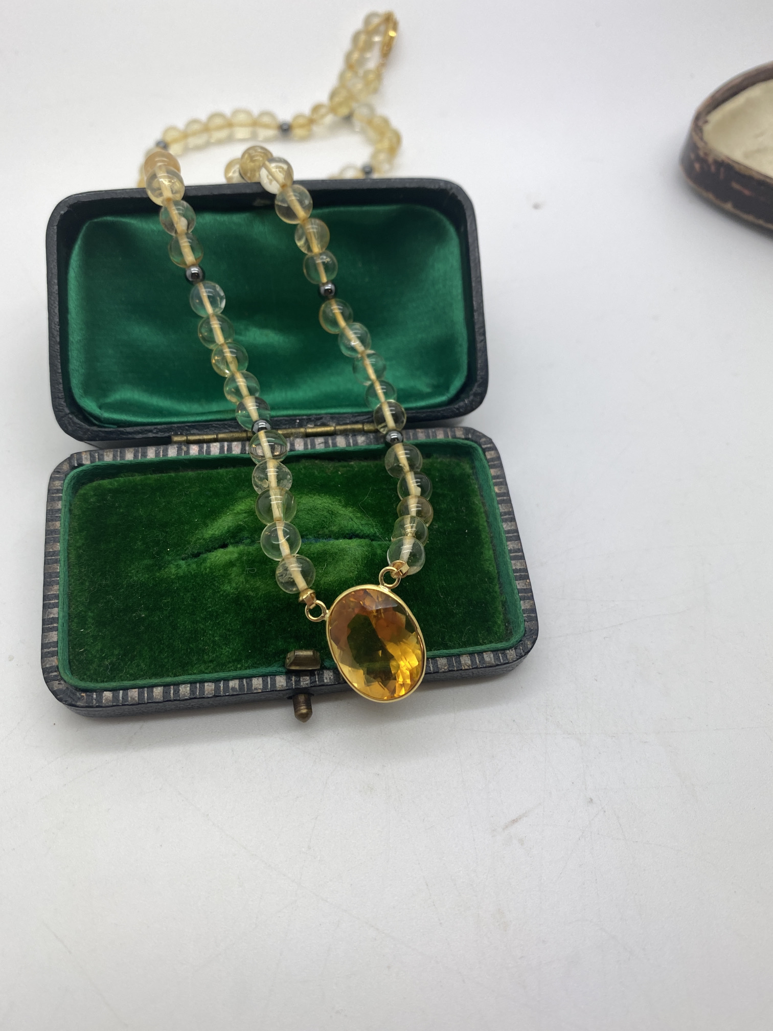 CITRINE NECKLACE 18k YELLOW GOLD PENDANT APPROX. NECKLACE LENGTH 18'' - Image 3 of 5