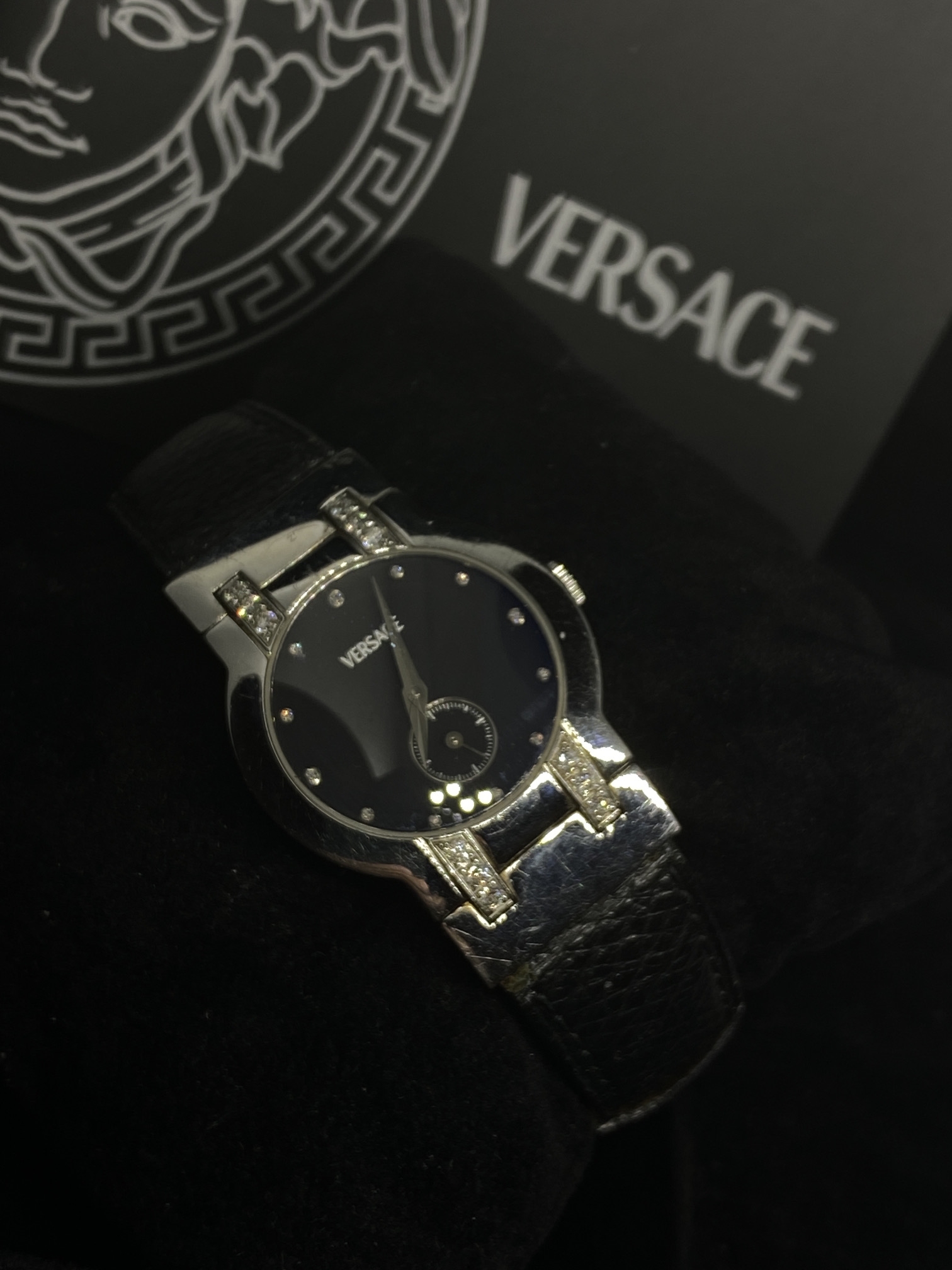 BOXED DIAMOND SET VERSACE WATCH - Image 4 of 6