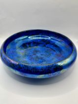 Large Burslem 1920s irridescent blue bowl stunning piece.