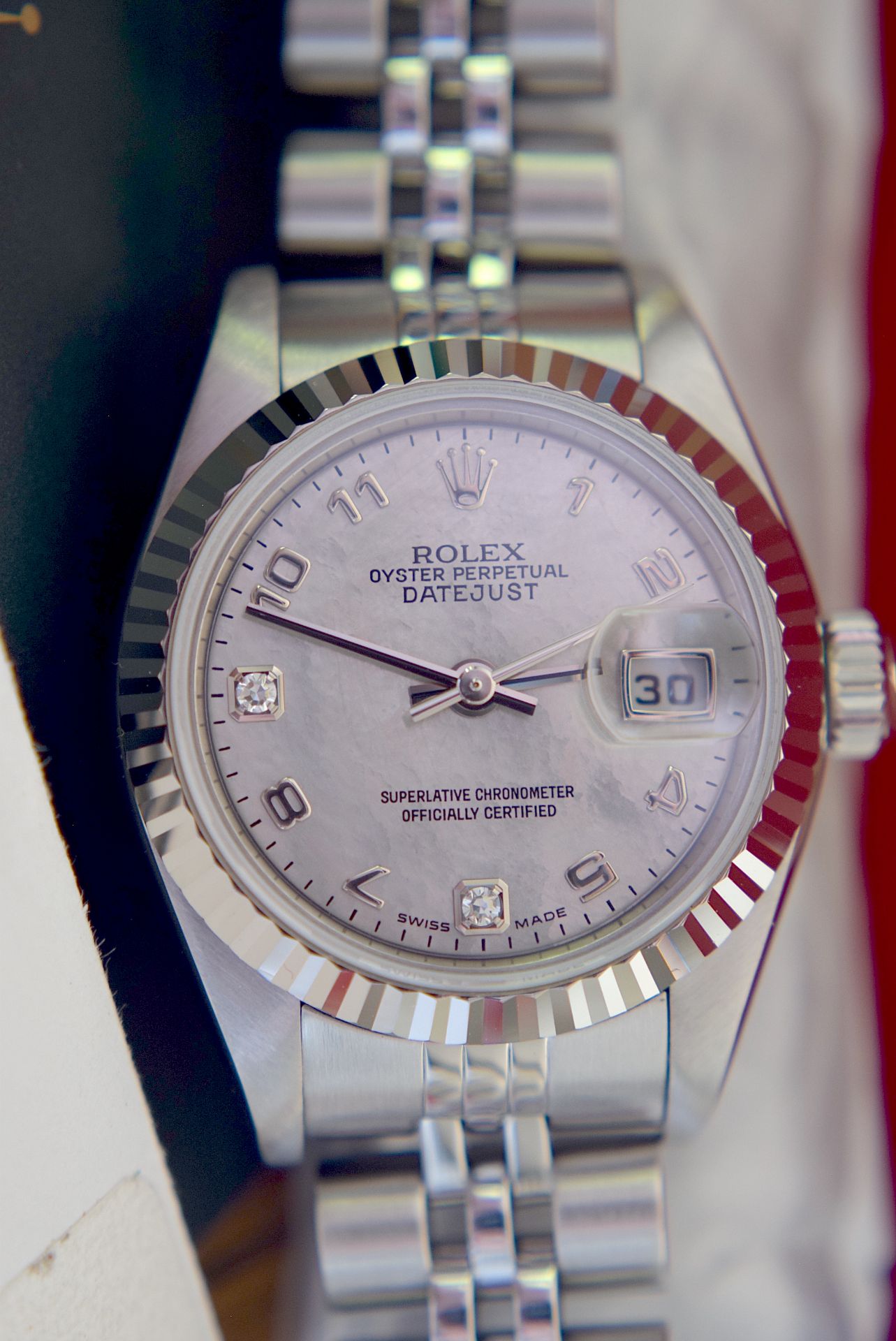 ROLEX DATEJUST REF. 79174 *FULL SET* FACTORY *RARE* GREY PEARL DIAMOND DIAL - Image 14 of 25