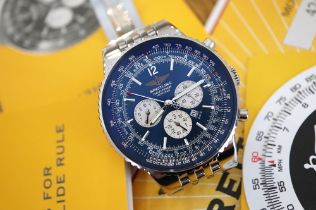 BREITLING NAVITIMER HERITAGE CHRONOGRAPH (REF. A35350) 'FULL SET - BOX, CERTS. ETC.' NAVY DIAL