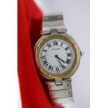 CARTIER WRISTWATCH IN STEEL & 18K GOLD