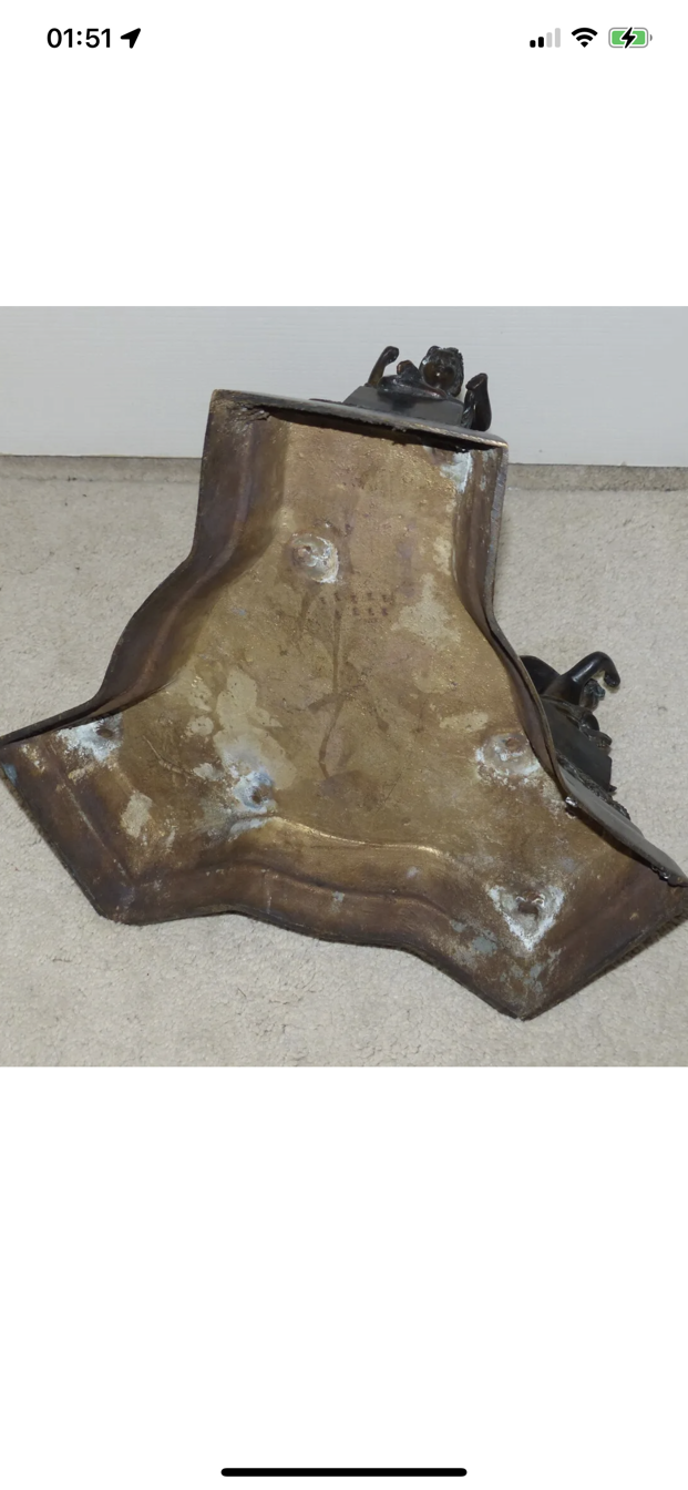 RARE HEAVY BRONZE TRIPOD PLANT STAND - Image 8 of 10