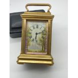 BEAUTIFUL MINIATURE CARRIAGE CLOCK POSSIBLY FRENCH 