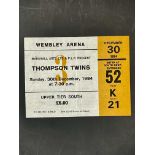 Thompson Twins 1984, Wembley Stadium ticket. Good condition.