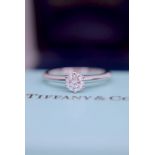 *HARRODS* TIFFANY & CO PLATINUM VVS2 DIAMOND SOLITAIRE RING "THE TIFFANY SETTING®" - BOX & CERT