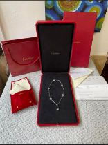 CARTIER - 18CT WHITE GOLD & MOTHER OF PEARL (PASHA DE' CARTIER) NECKLACE