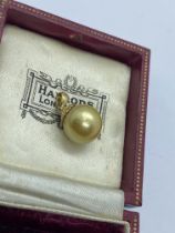 18ct YELLOW GOLD SOUTH SEA GOLDEN PEARL PENDANT