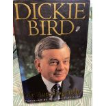 DICKIE BIRD SIGNED BOOK (COVER HAS DAMAGE)