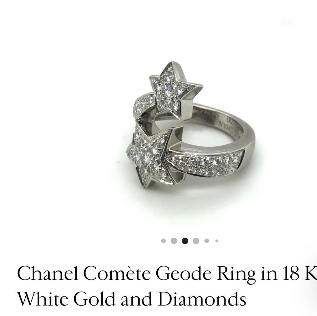 CHANEL COMET GEODE RING IN 18k WHITE GOLD & DIAMONDS - Image 7 of 10