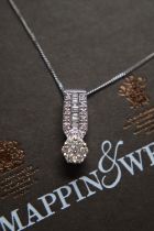 18K WHITE GOLD 1.00CT VVS H DIAMOND NECKLACE