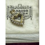 PRETTY 10ct YELLOW GOLD 0.50ct DIAMOND HEART PENDANT