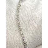 4.00ct NATURAL DIAMOND TENNIS BRACELET SET WHITE GOLD - F/G/H SI1 WITH £5800 INSURANCE VALUATION