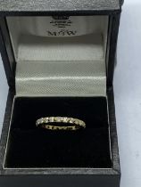 14ct YELLOW GOLD 1.00ct DIAMOND FULL ETERNITY RING - SIZE - APPROX L & 1/2