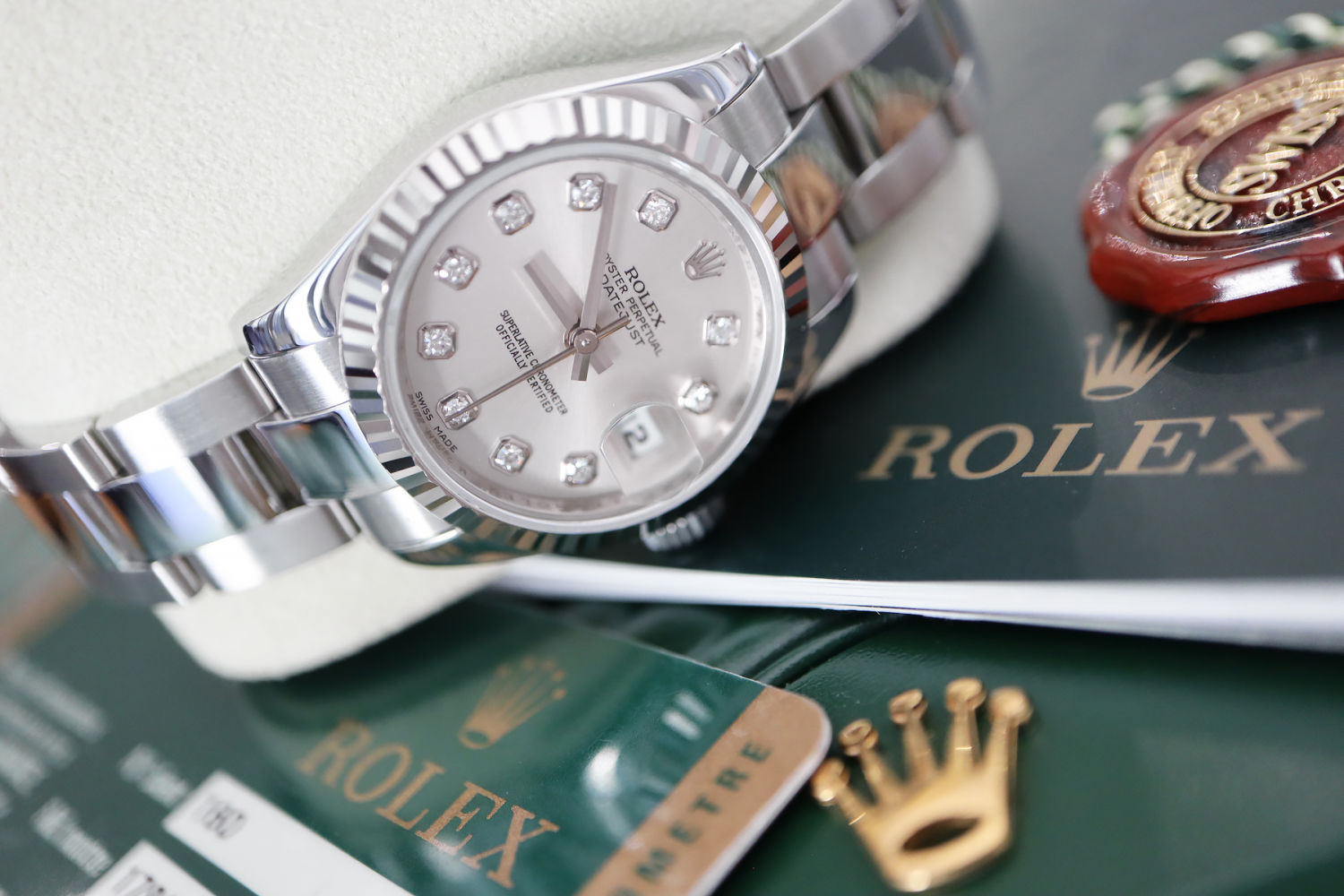 ROLEX *DIAMOND* DATEJUST (REF. 179174) *FULL SET* BOXSET, CARD, TAGS ETC! - Image 4 of 10