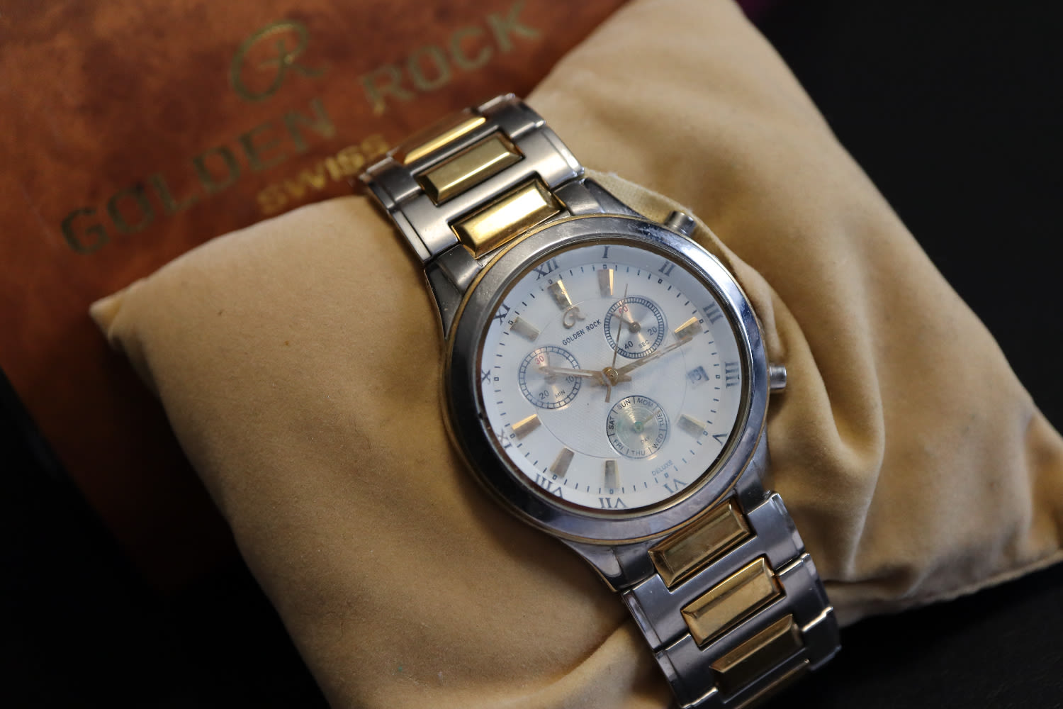 GOLDEN ROCK - DAY-DATE WATCH BOXED