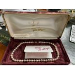 Jersey pearls prestige necklace with 9ct gold clasp