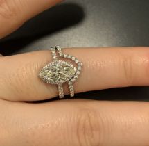 1.89CT DIAMOND RING - SET IN 18K GOLD - (4.15g Total Weight)