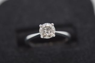 0.80CT SOLITAIRE DIAMOND RING - SIZE K