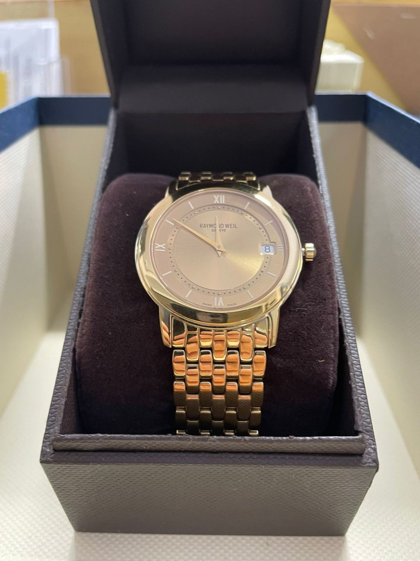 Raymond Weil gents gold plated watch