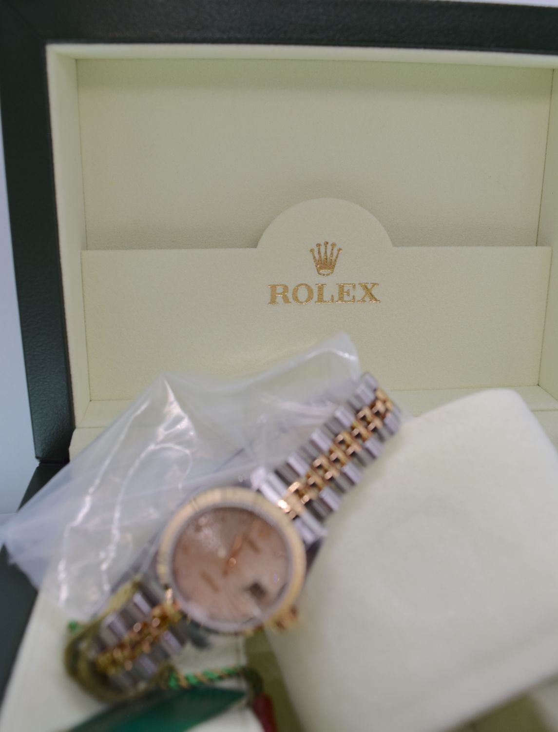 *DIAMOND* ROLEX DATEJUST 18K/ STEEL - FACTORY CHAMPAGNE JUBILEE DIAL *FULL SET/ CERT* £12,550.00 VAL - Image 19 of 32