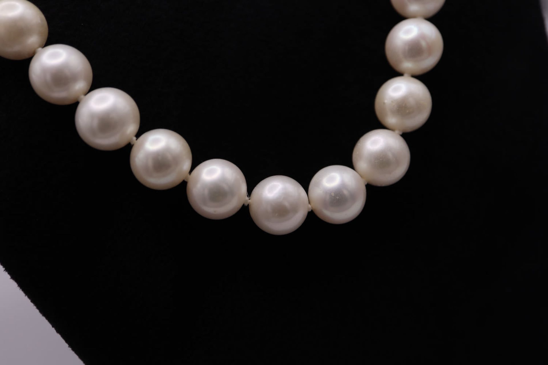 PEARL & WHITE GOLD (9CT) NECKLACE - Image 2 of 5