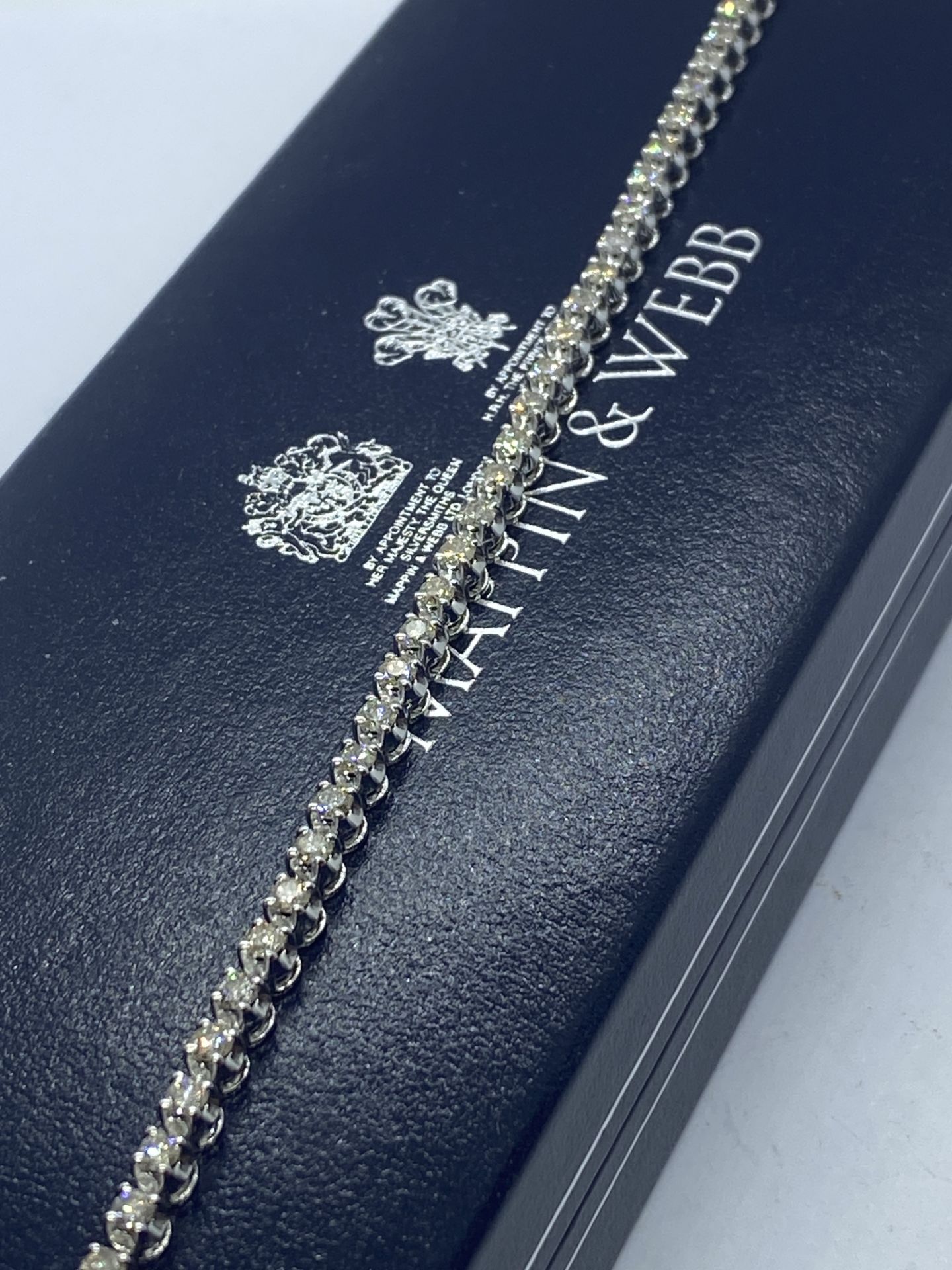 4.00ct NATURAL DIAMOND TENNIS BRACELET SET WHITE GOLD - F/G/H SI1 WITH £5800 INSURANCE VALUATION - Image 2 of 3