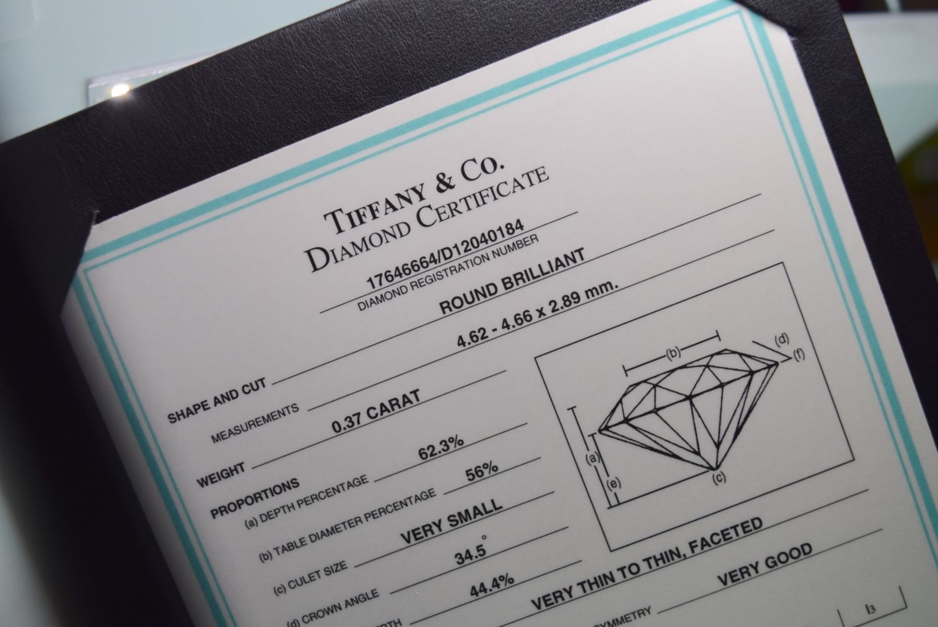 *HARRODS* TIFFANY & CO PLATINUM VVS2 DIAMOND SOLITAIRE RING ""THE TIFFANY SETTING®"" - BOX & CERT - Image 15 of 17