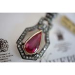 14K YELLOW GOLD - RUBY PENDANT