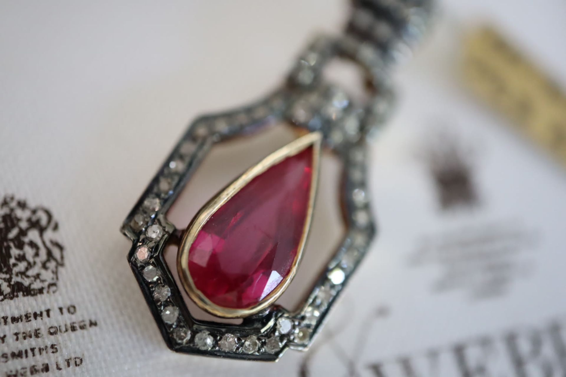 14K YELLOW GOLD - RUBY PENDANT