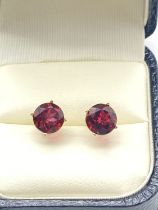 14k YELLOW GOLD EARRINGS TRESTED AS SPINEL ON PRESIDIUM GEM TESTE