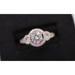 0.75CT 'VVS' CLARITY / H COLOUR - DIAMOND RING (UK SIZE: L 1/2)