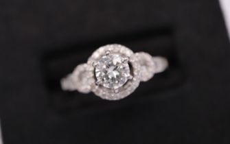 0.75CT 'VVS' CLARITY / H COLOUR - DIAMOND RING (UK SIZE: L 1/2)