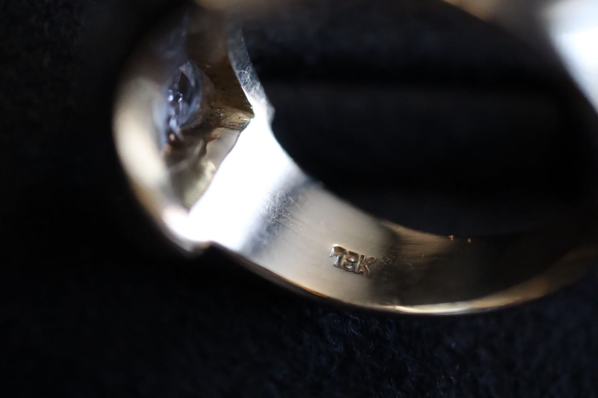 18K GOLD & OLD MINE CUT DIAMOND RING (SIZE: O) - Image 3 of 4