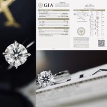 *GIA* 0.80CT DIAMOND SOLITAIRE PLATINUM RING (DIAMOND: F / SI1)