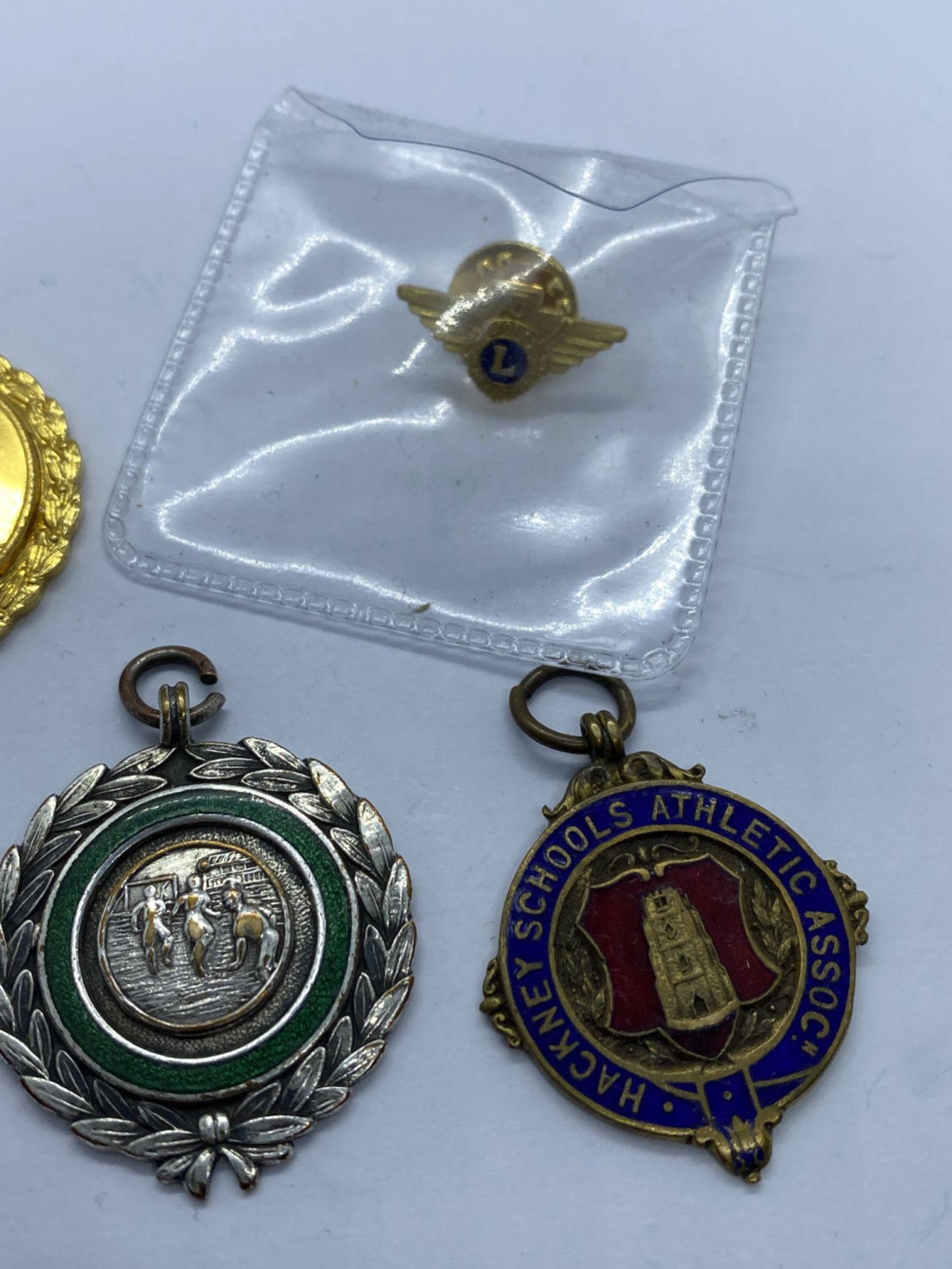 ASSORTED MEDALS INCLUDING FOOTBAL PIANO PLUS LIONS 15 YEARS SERVICE BADGE - Image 2 of 4