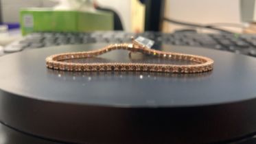 3.72CT DIAMOND TENNIS BRACELET IN 14K ROSE GOLD (Total Weight: 8.99g)